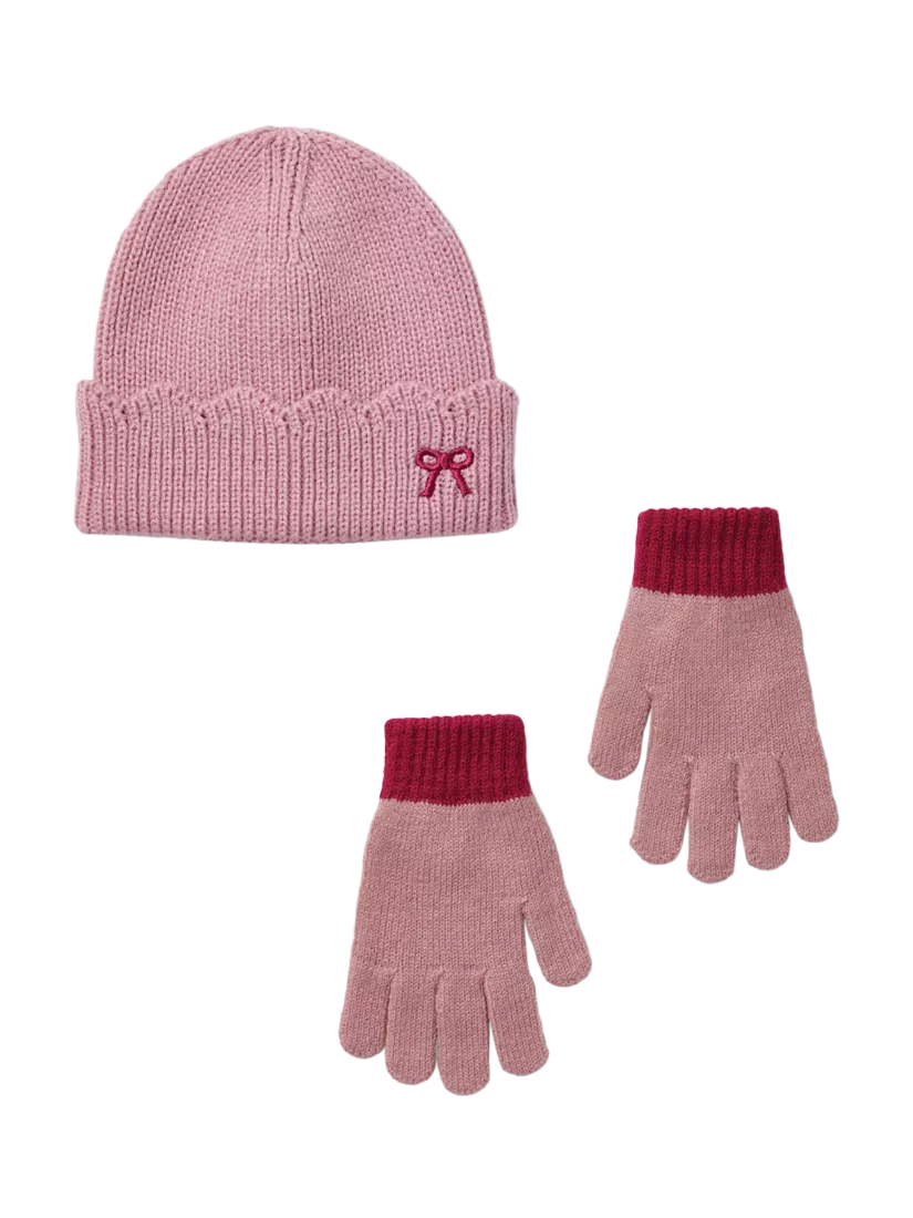 Small Stuff Kids' Knitted Beanie Hat and Gloves Set