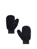 Small Stuff kids faux fur mittens black (British brand)