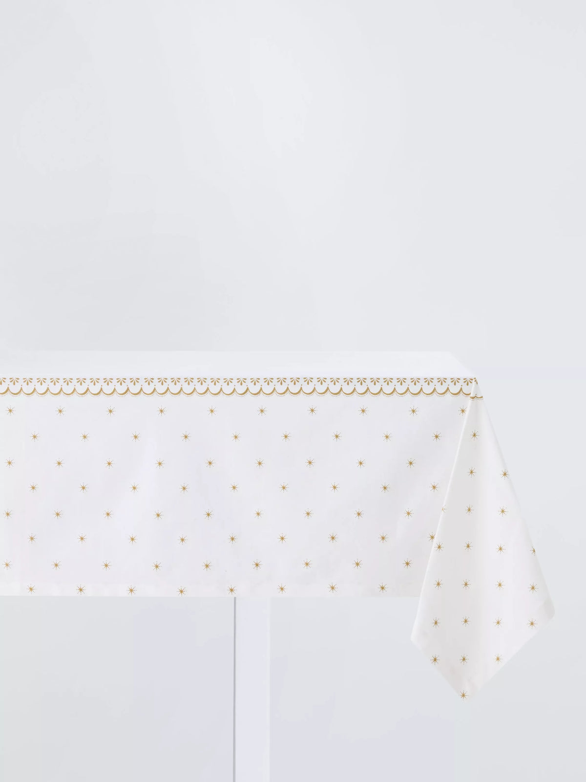 John Lewis scallop border gold tablecloth, UK version