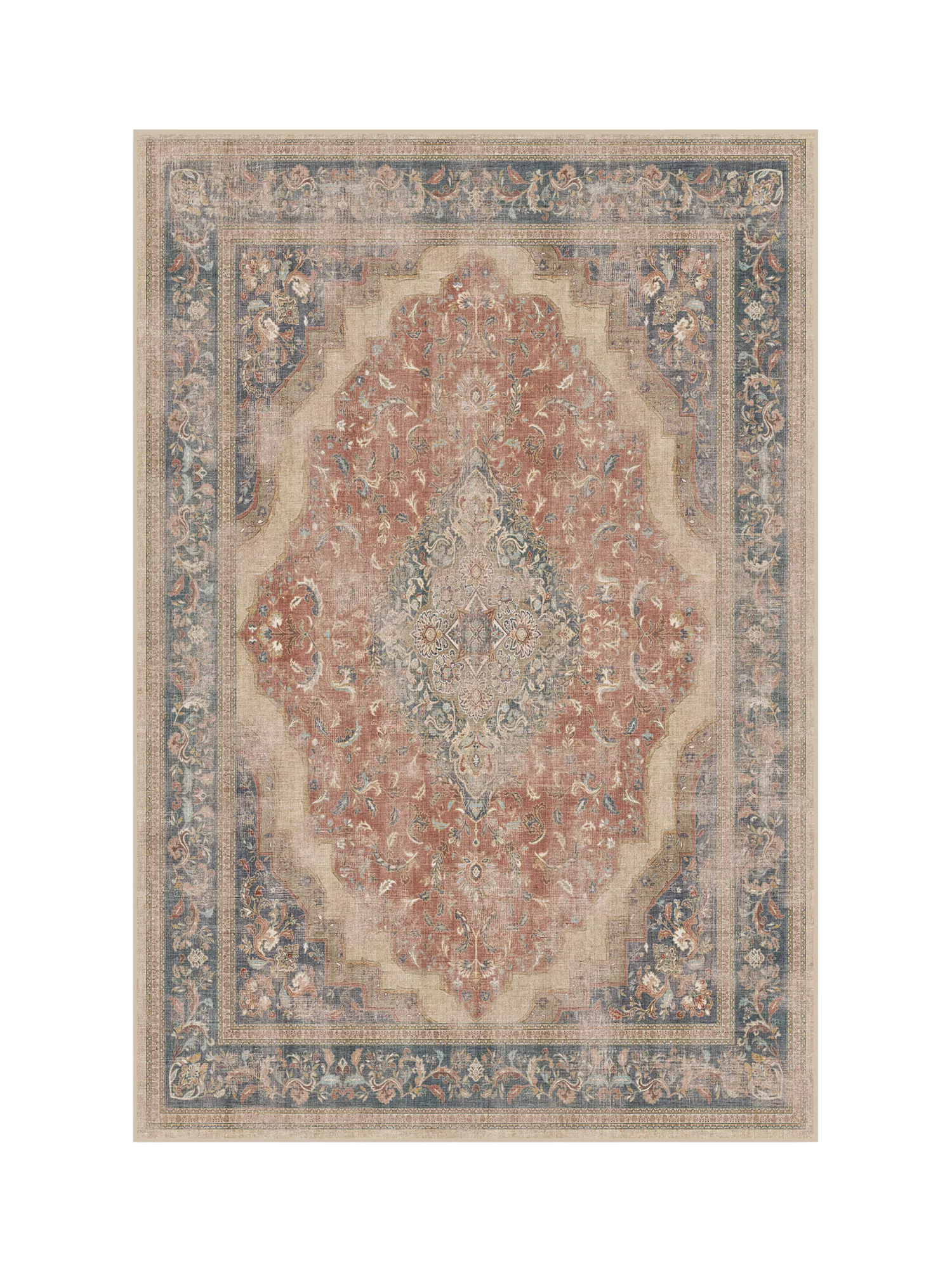 Ruggable Adeline rug geometric diamond medallion, UK version