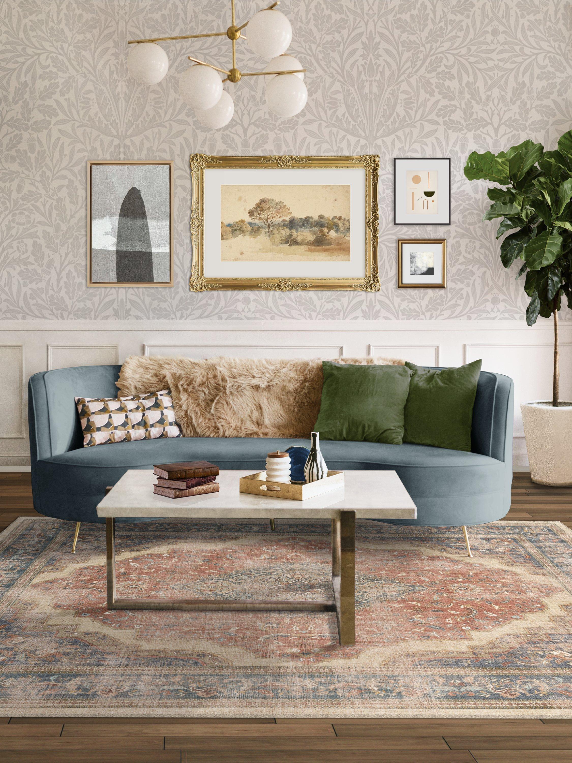 Ruggable Adeline rug geometric diamond medallion, UK version