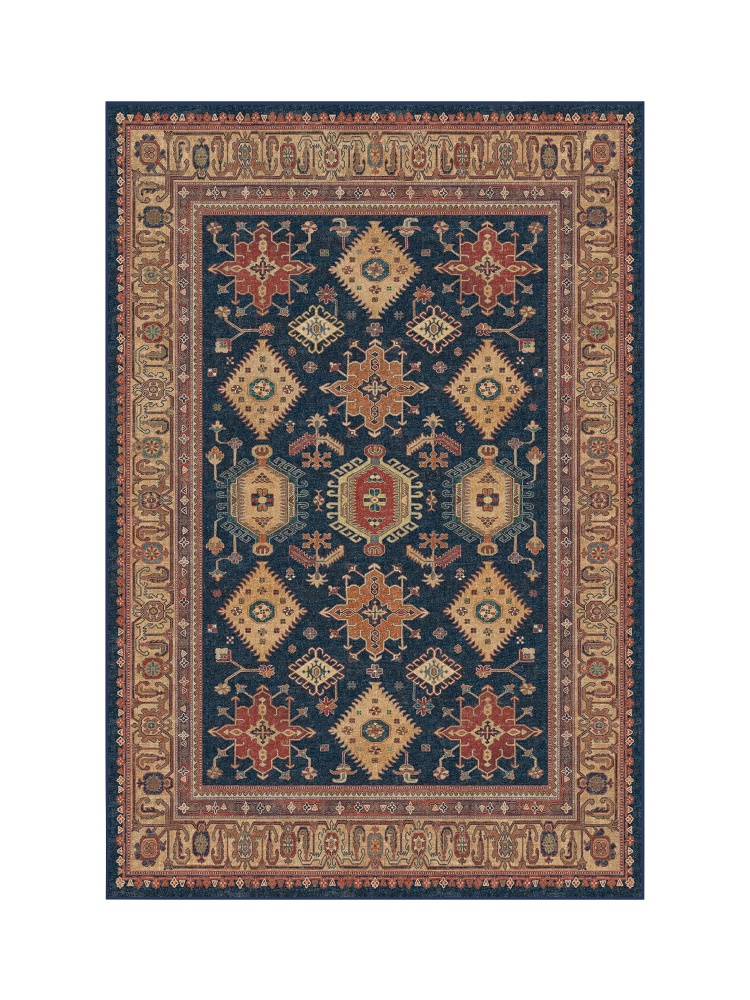 Ruggable Cambria Geometric Machine Washable Rug 90cm x 60cm