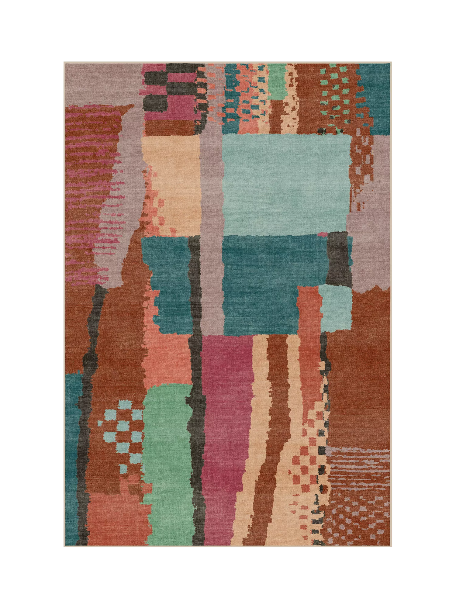 Ruggable Enya Multi washable rug 90x60cm - British product