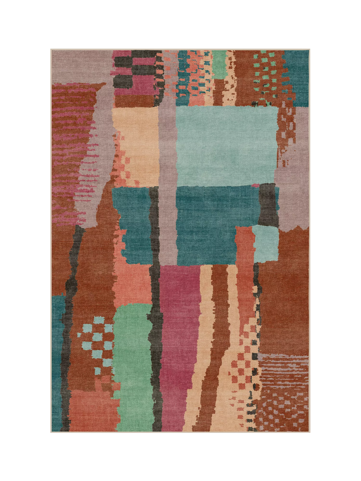 Ruggable Enya Multi washable rug 90x60cm - British product
