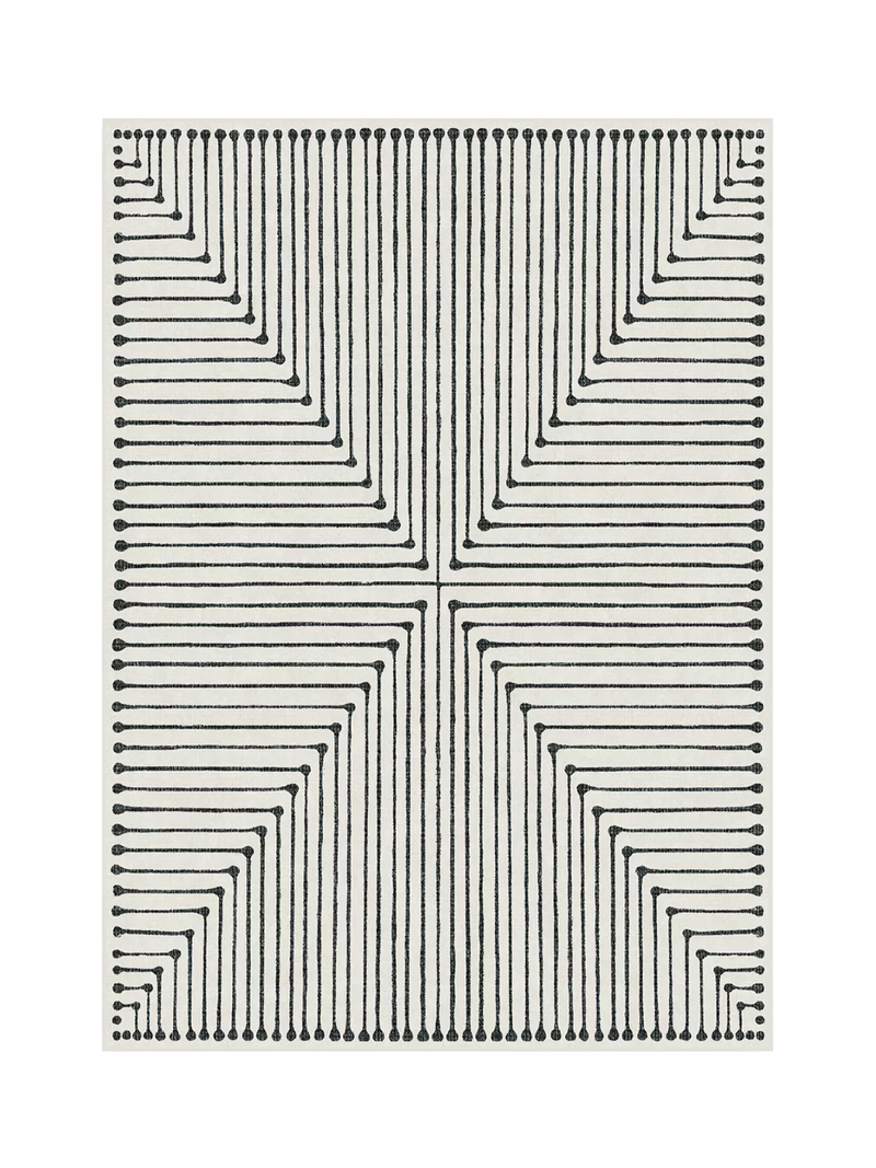 Ruggable x Jonathan Adler Inkdrop Geometric Washable Rug, 60 x 90 cm