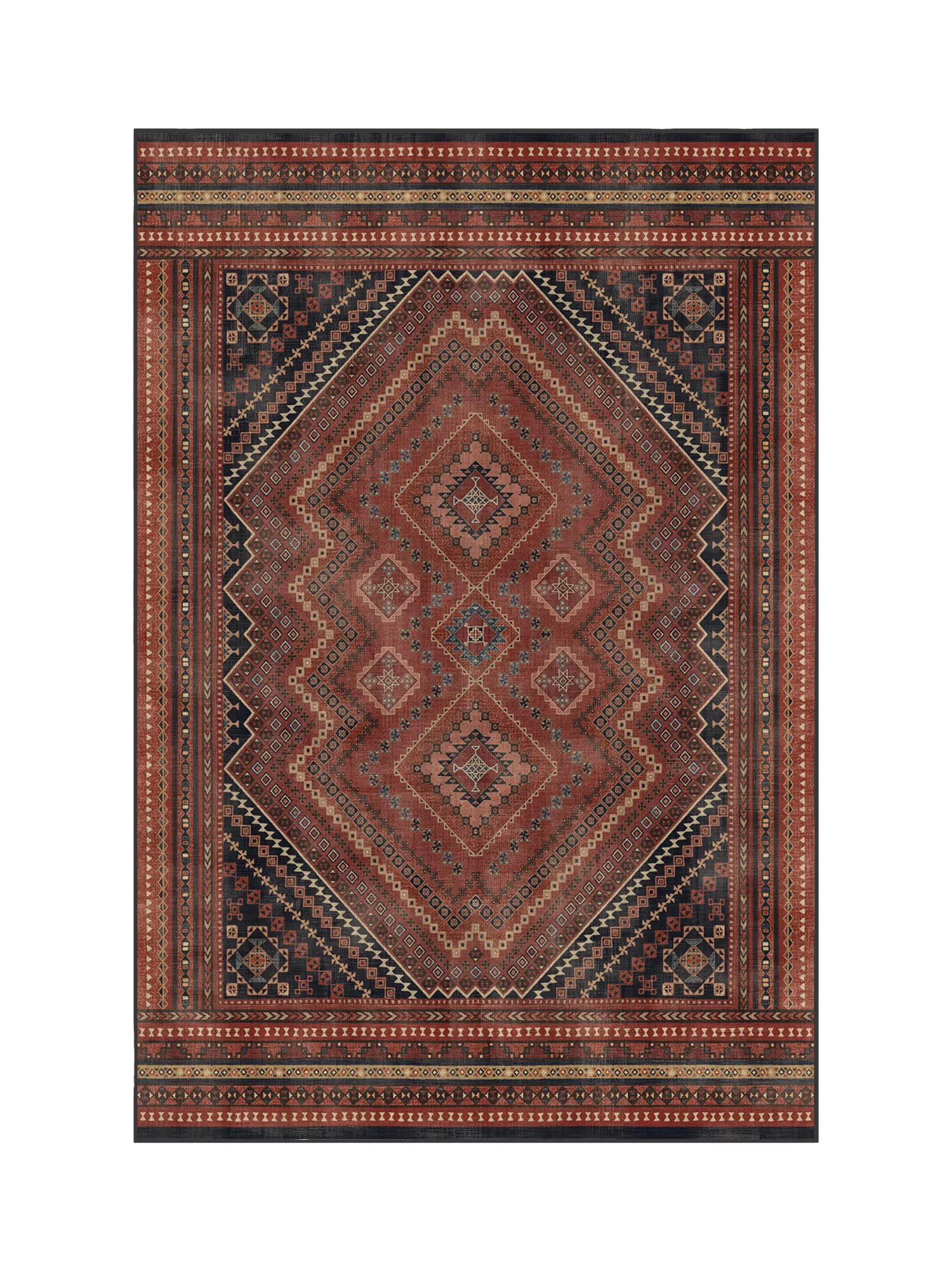 Ruggable Kaden rug Amber Red 90x60cm, imported from the UK