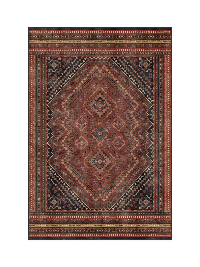 Ruggable Kaden rug Amber Red 90x60cm, imported from the UK
