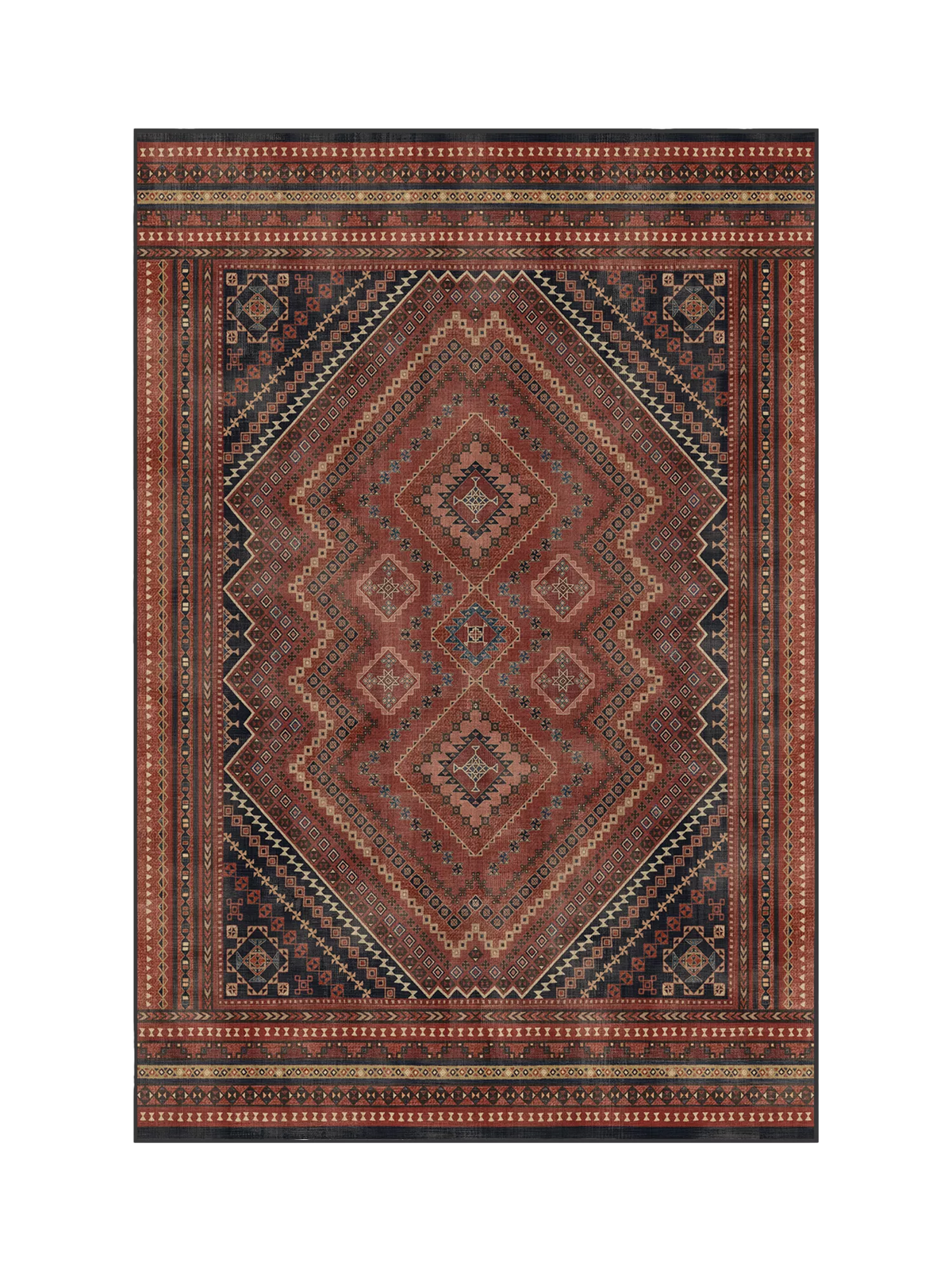 Ruggable Kaden rug Amber Red 90x60cm, imported from the UK