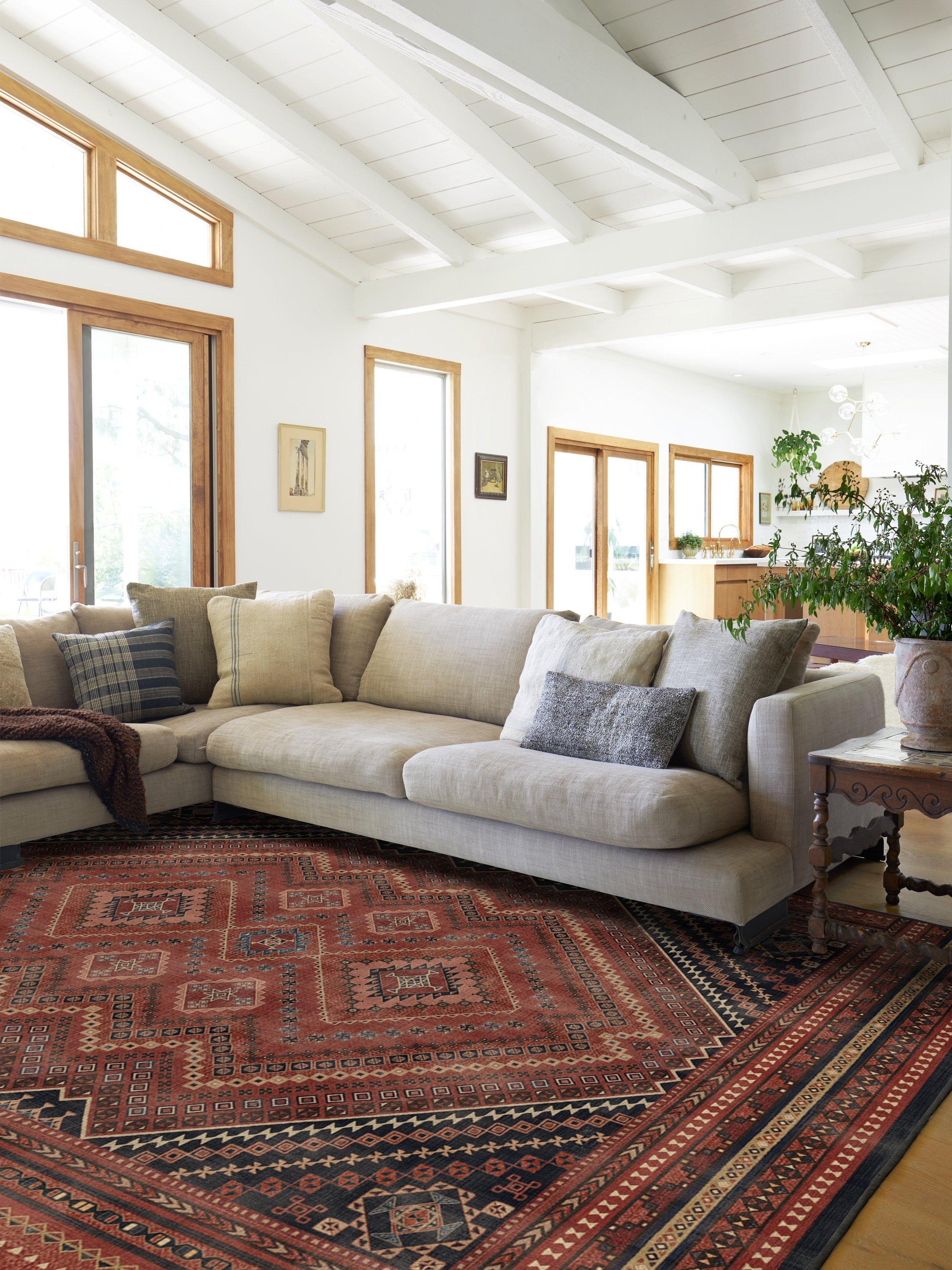 Ruggable Kaden rug Amber Red 90x60cm, imported from the UK