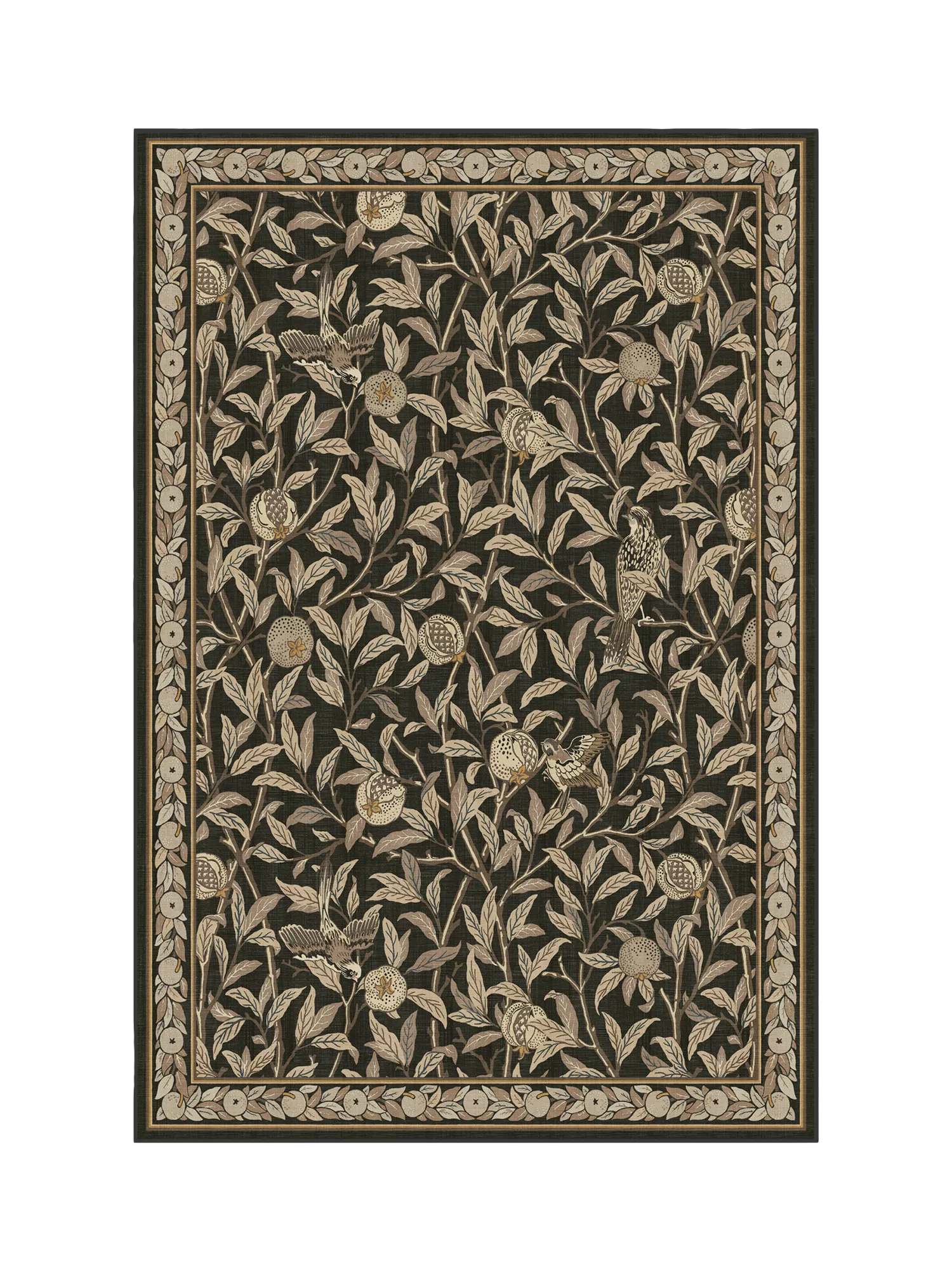 Ruggable Morris & Co bird rug, washable, imported from the UK