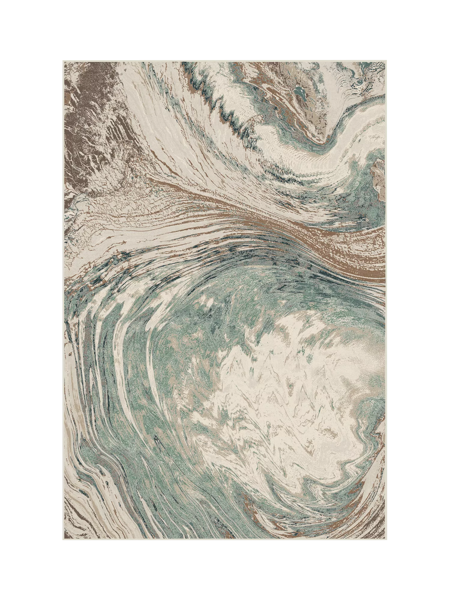Ruggable Malaspina Rug, Natural/Sage, L90 x W60cm