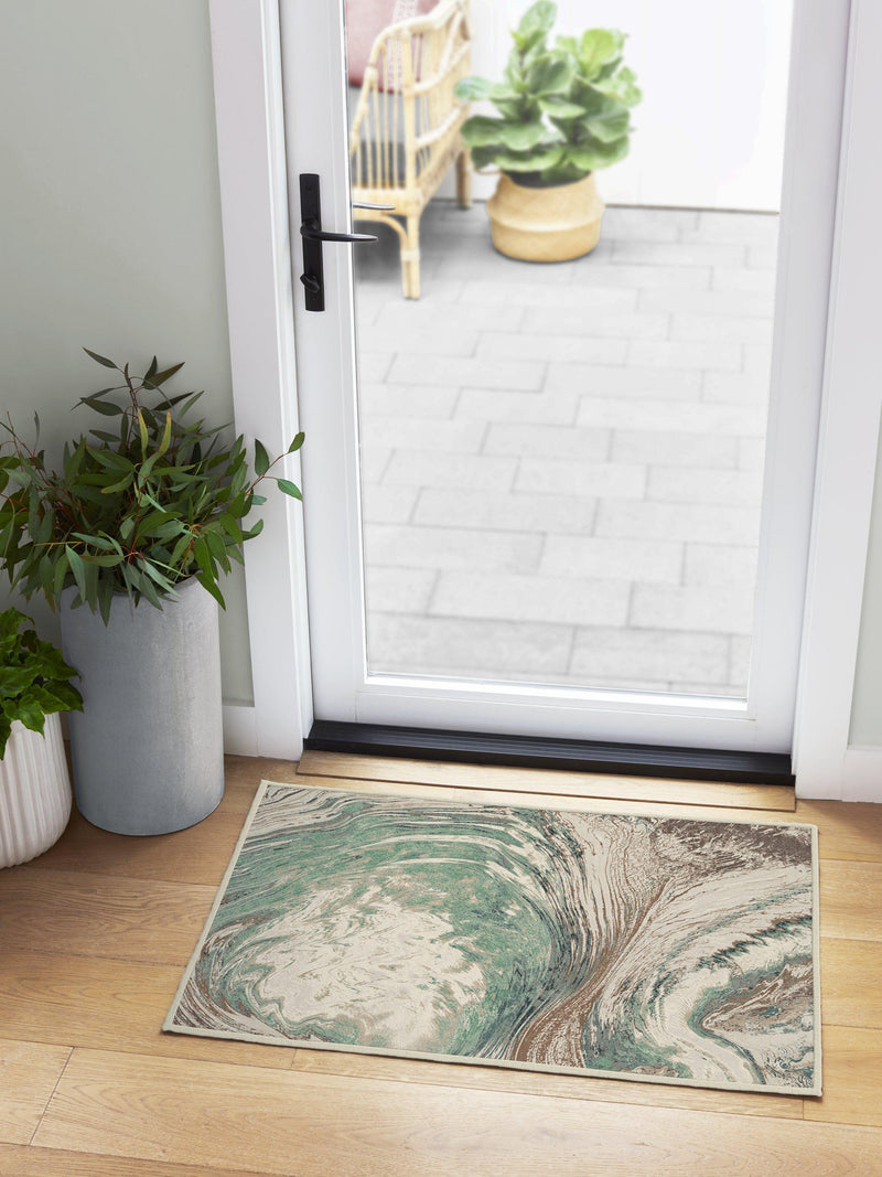Ruggable rug Natural/Sage 90x60cm (British brand)