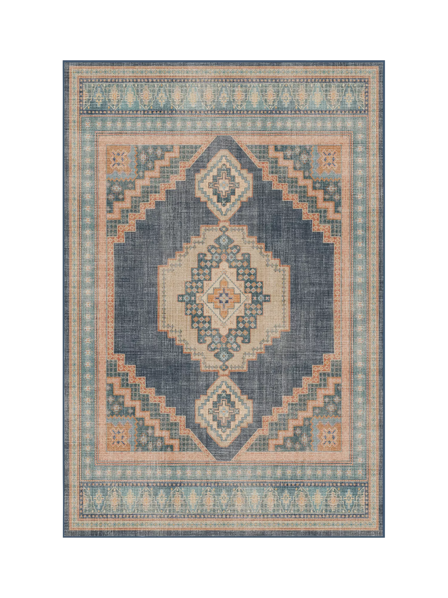 Ruggable Rayne Rug, Soft Navy, L90 x W60cm