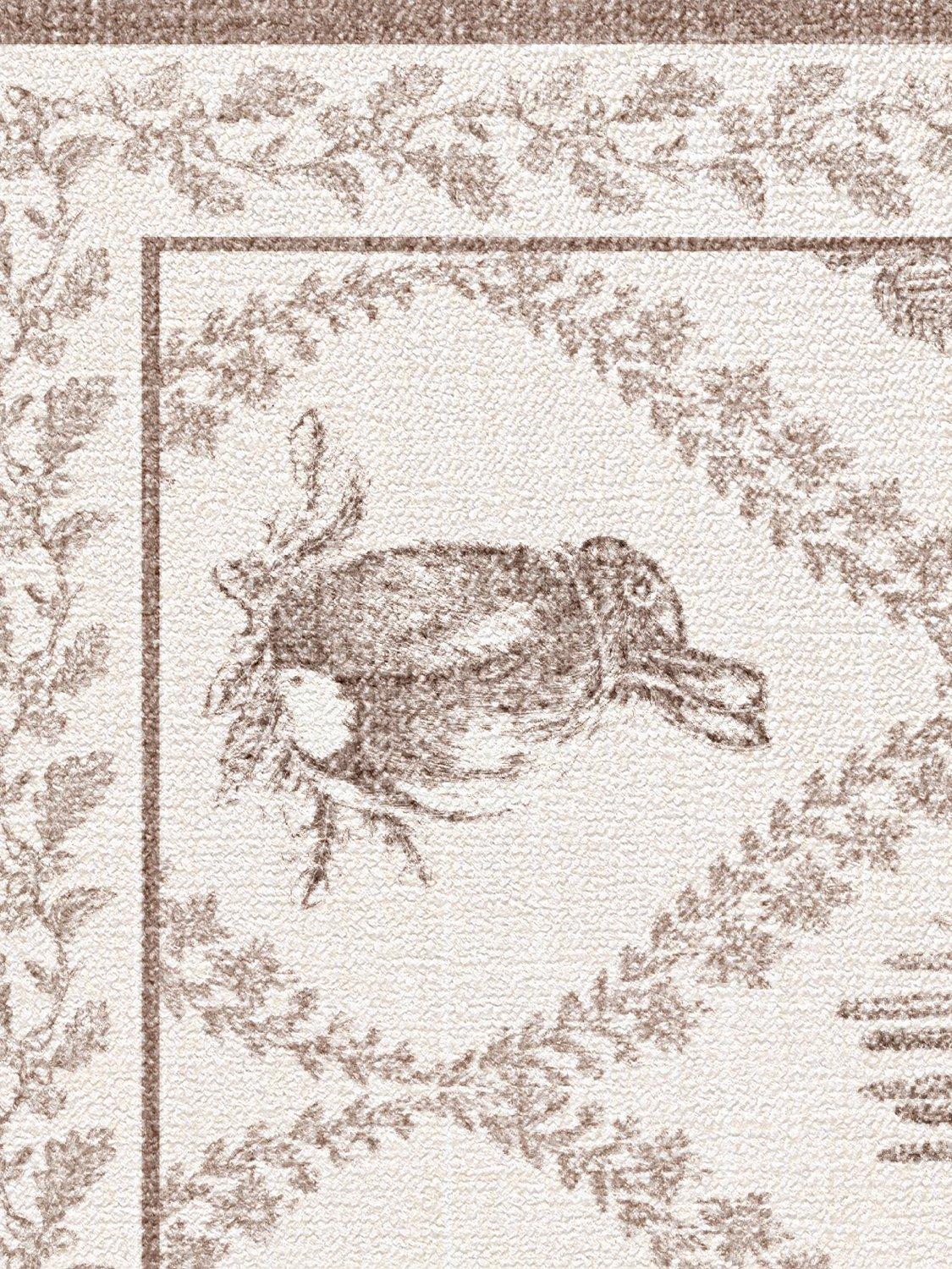 Ruggable Sanderson Squirrel and Hedgehog rug in Fawn, 90x60cm (British brand)