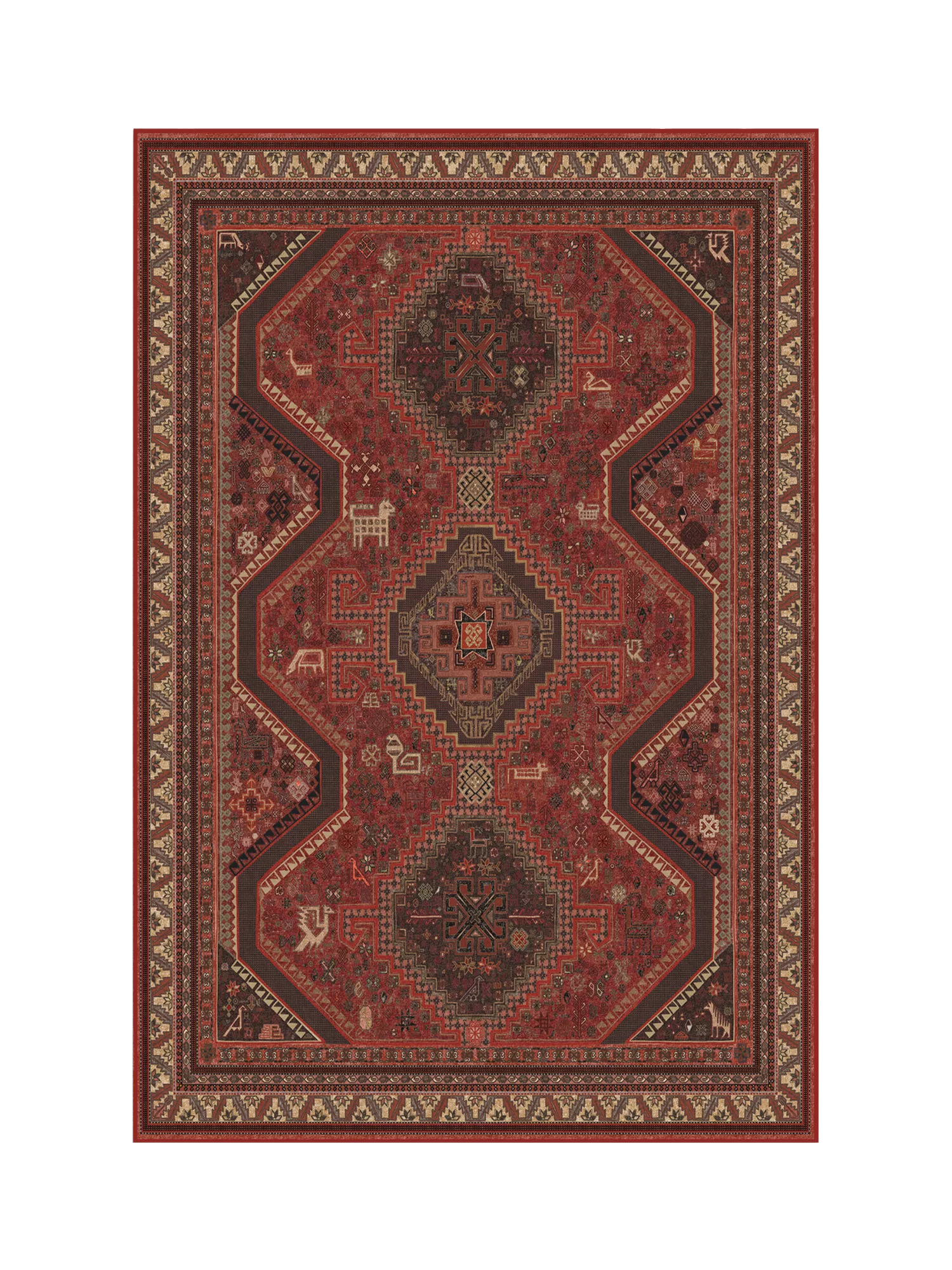 Ruggable Zareen Rug, Scarlet Red, L90 x W60cm