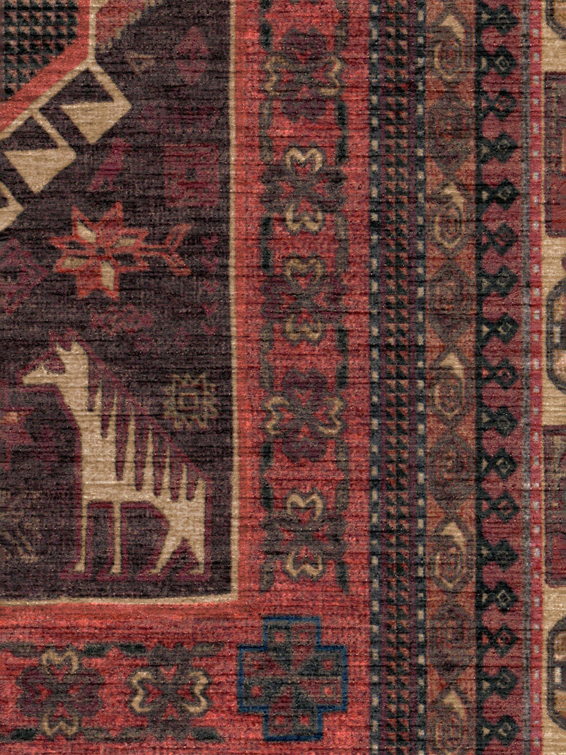 Ruggable Zareen rug Scarlet Red 90x60cm - British product