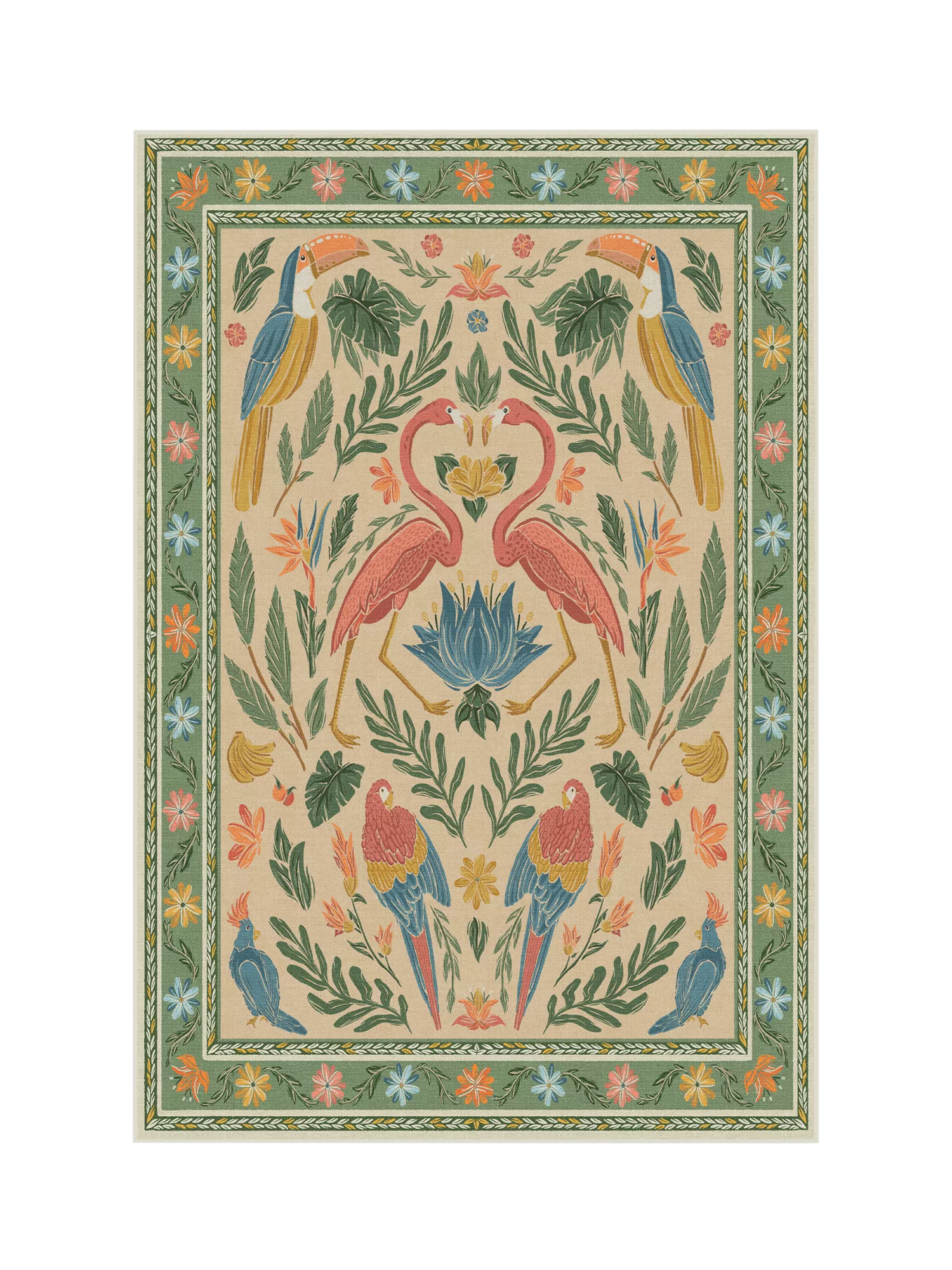 Ruggable Iris Apfel Birds of a Feather Rectangular Rug 90x60cm