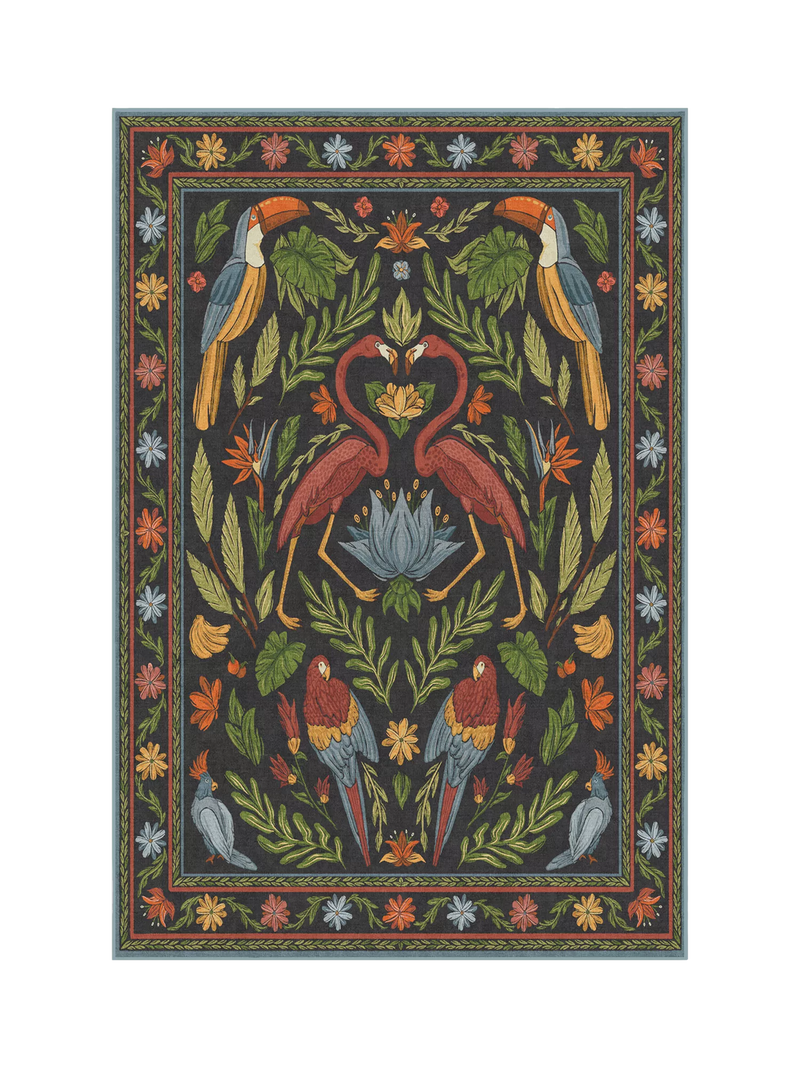 Ruggable Iris Apfel Birds of a Feather Rectangular Rug 90x60cm