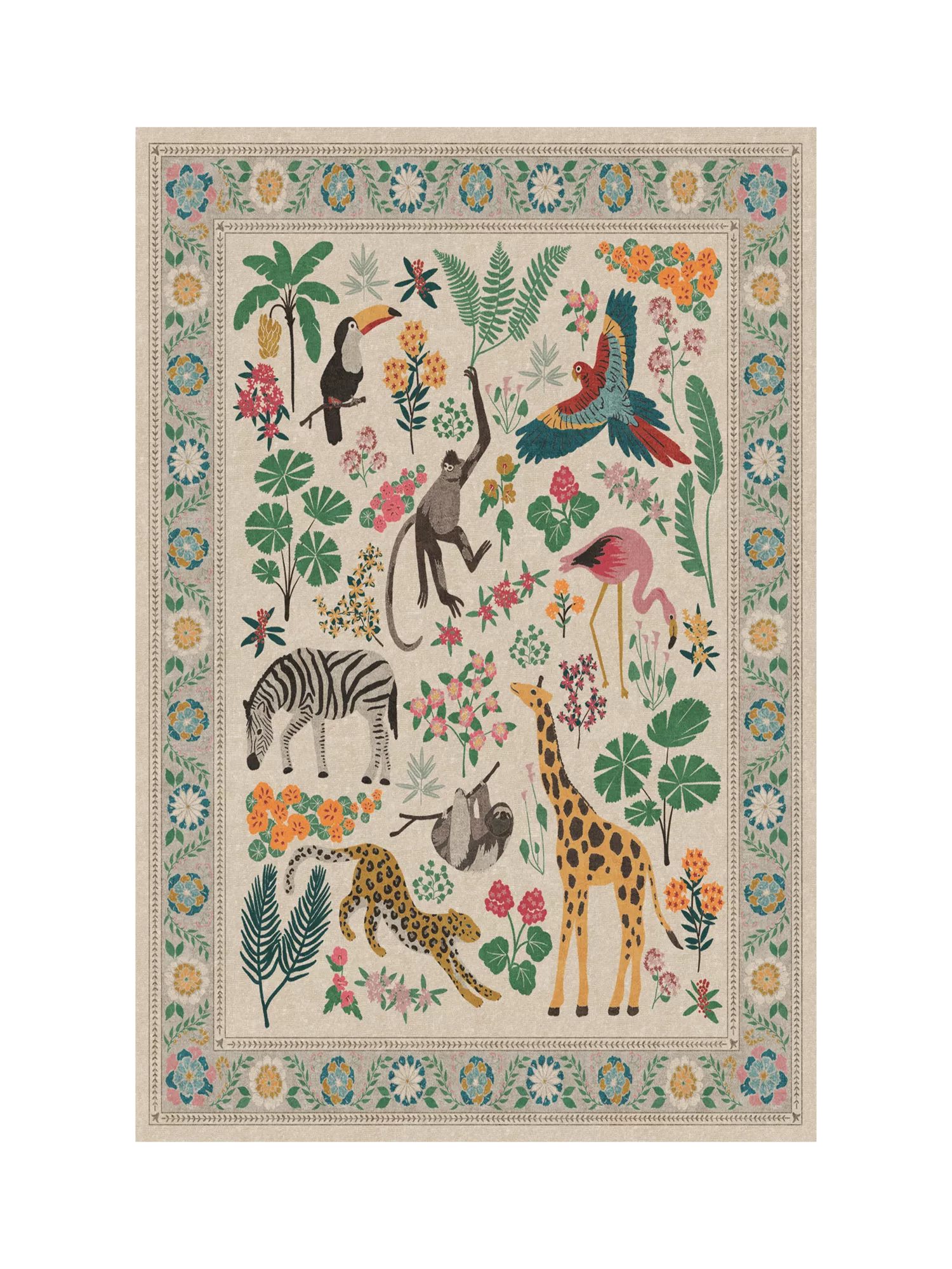 Ruggable Iris Apfel Jingle Jungle Washable Rug 275x185 cm
