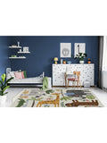 Ruggable Jungle Safari Rug multi 90x60cm, imported from the UK