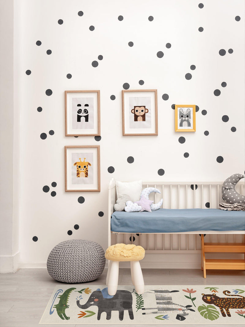 Ruggable Jungle Safari Rug multi 90x60cm, imported from the UK
