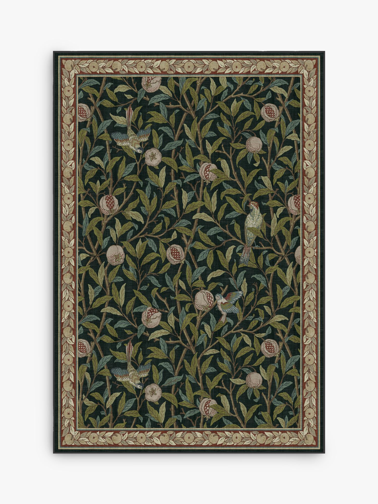 Ruggable Morris & Co bird rug, washable, imported from the UK