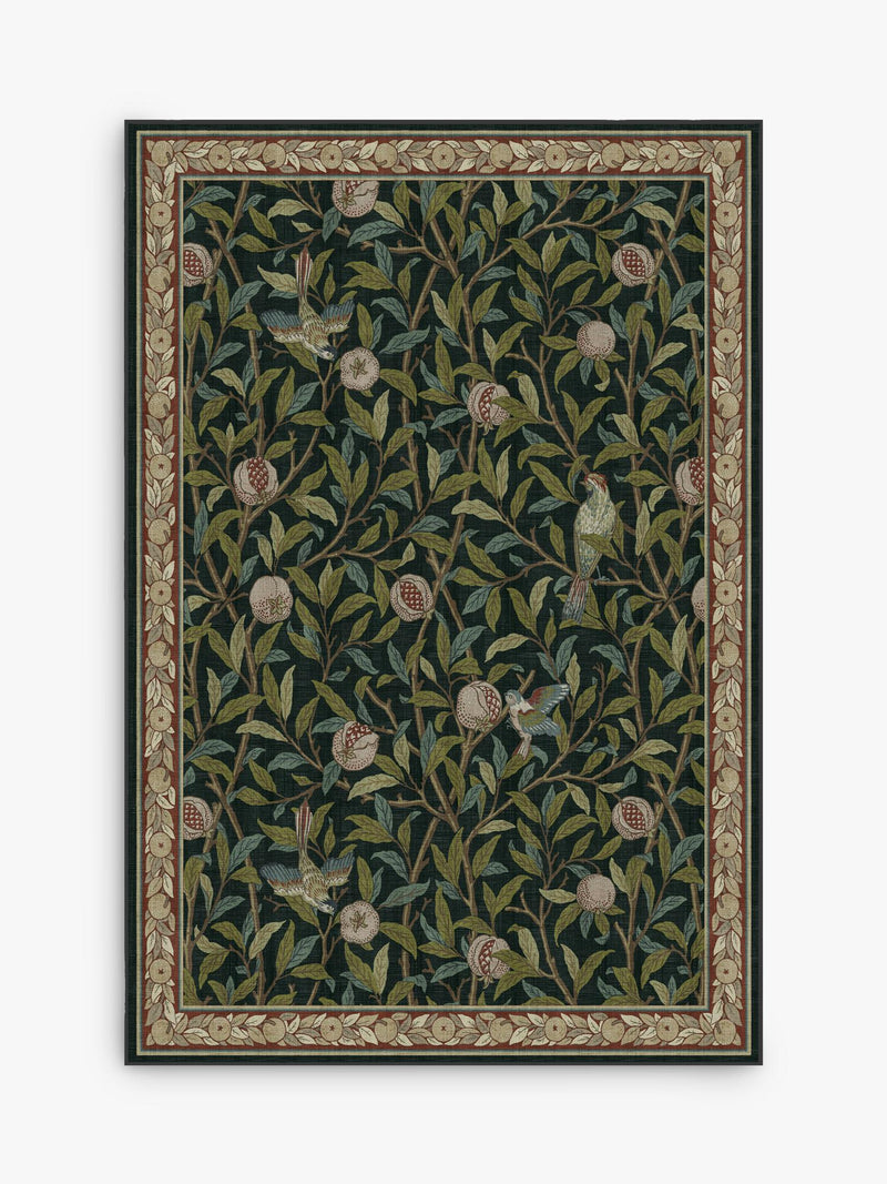 Ruggable Morris & Co bird rug, washable, imported from the UK