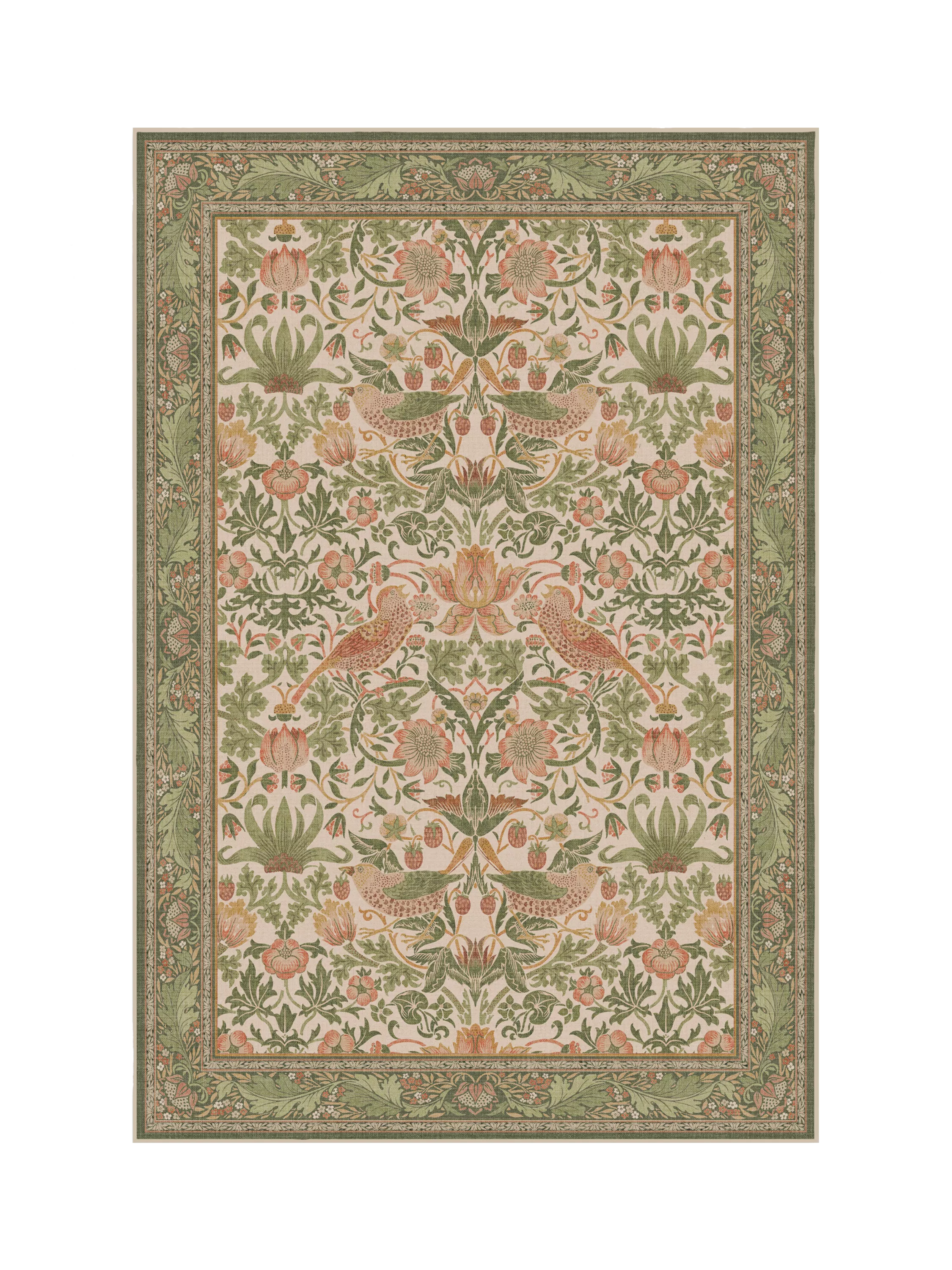Ruggable x Morris & Co. Strawberry Thief Washable Rug 90 x 60cm