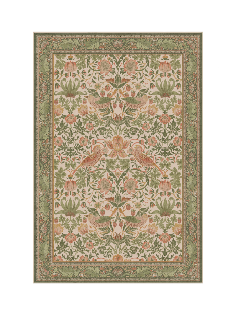 Ruggable x Morris & Co. Strawberry Thief Washable Rug 90 x 60cm