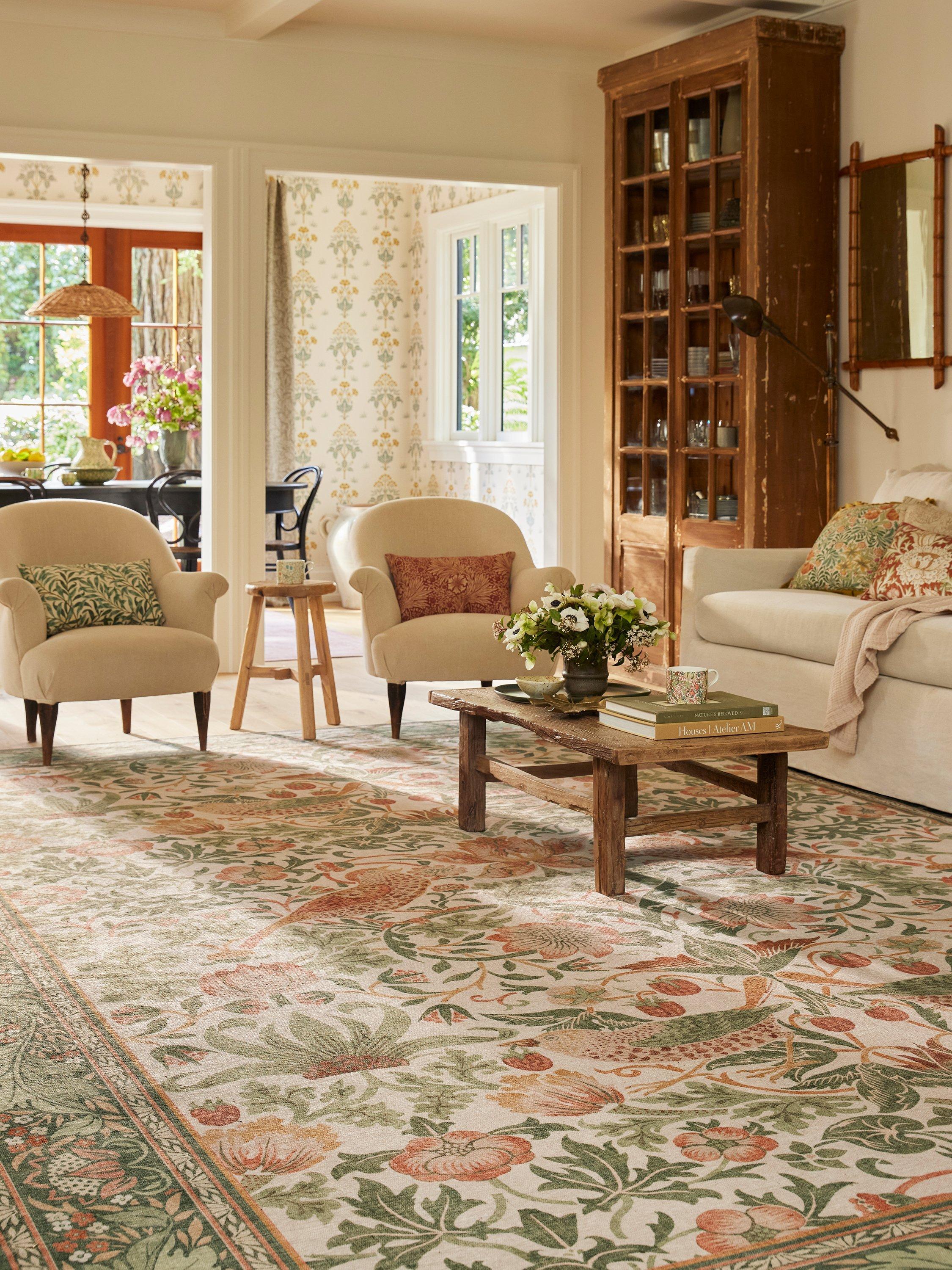 Ruggable Morris & Co. Strawberry Thief rug, UK version