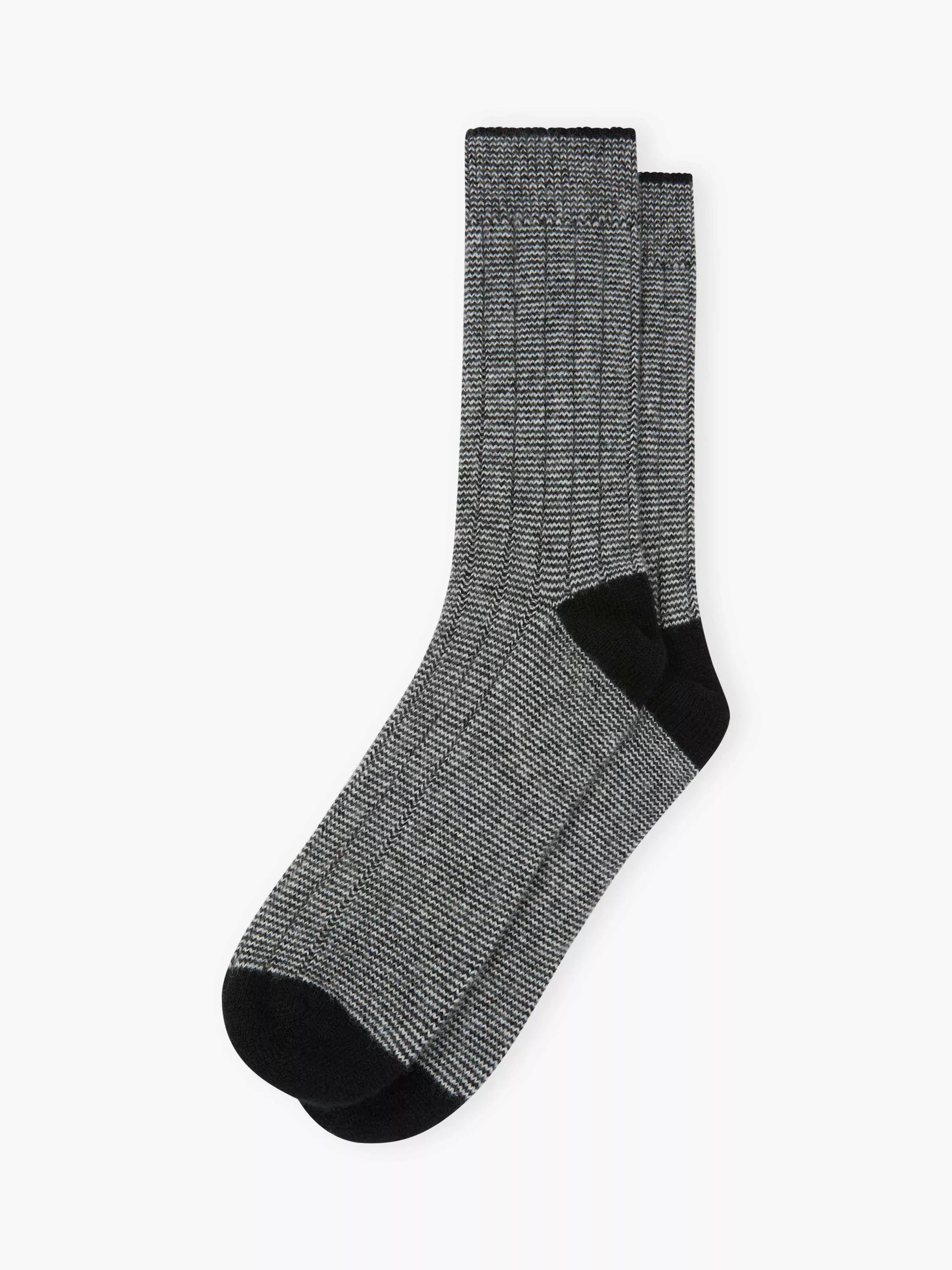 Brora stripe cashmere crew socks, British brand