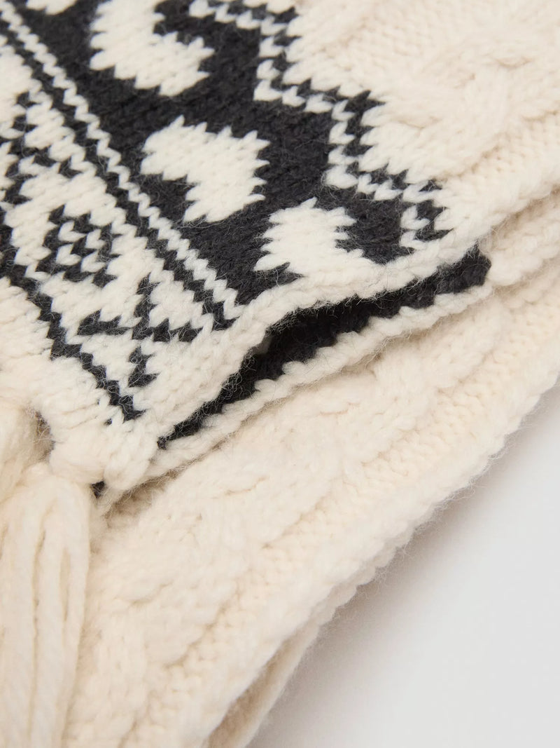 Mango kids hearts scarf light beige (British brand)