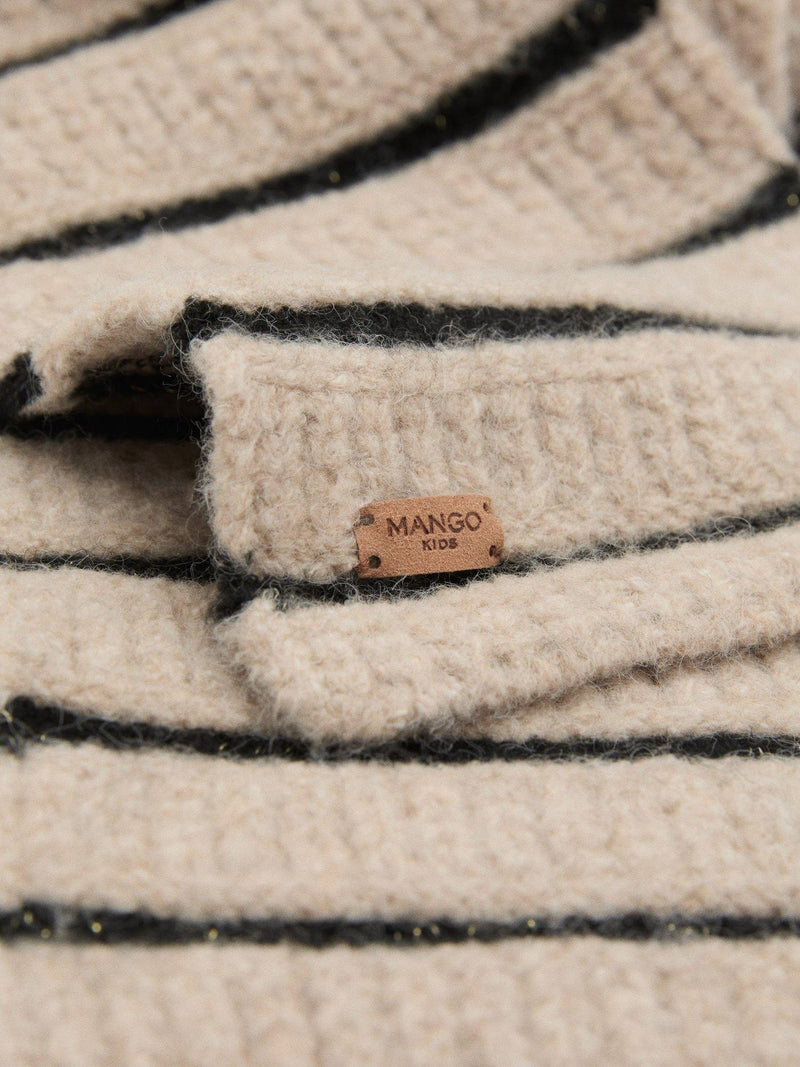 Mango kids striped scarf light brown - British product