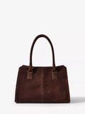Mint Velvet suede tote bag with leather and cotton lining - British product
