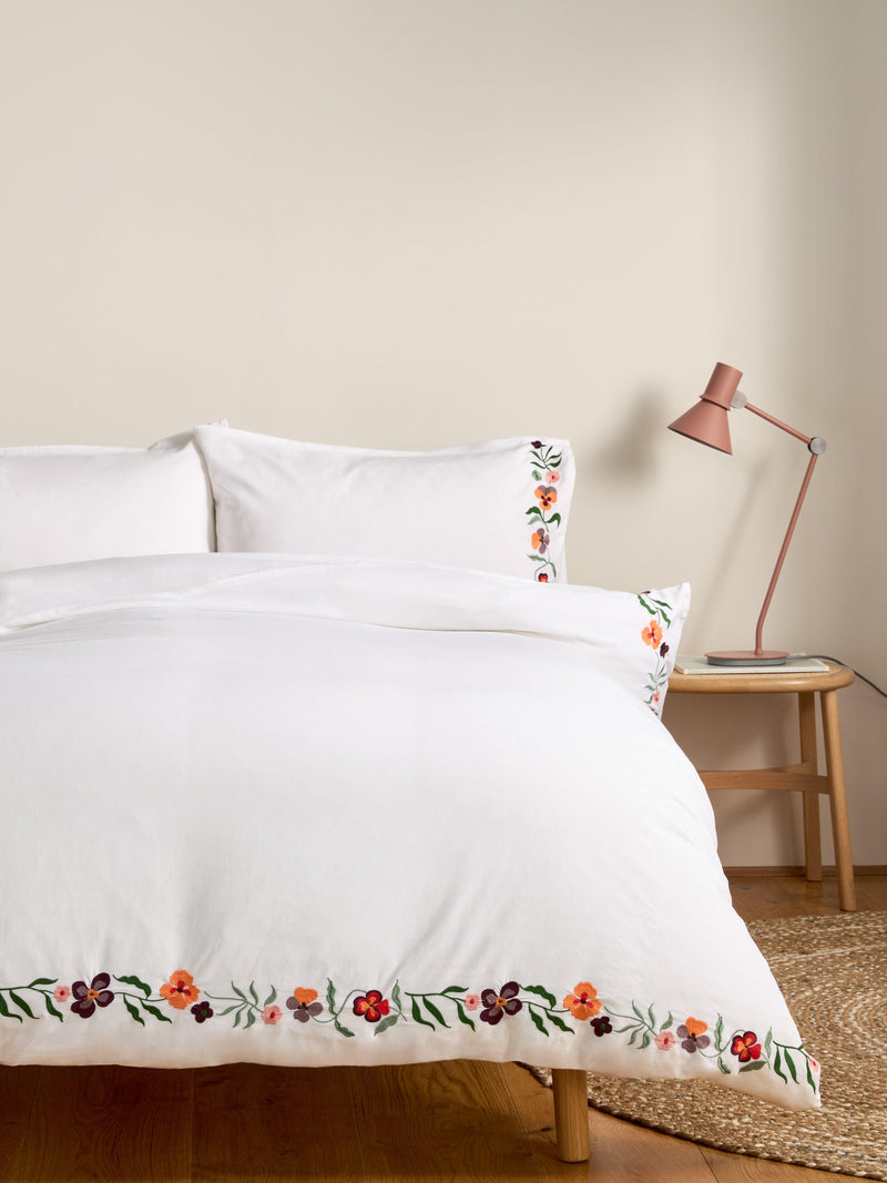 John Lewis Posy embroidered duvet cover set double, UK version