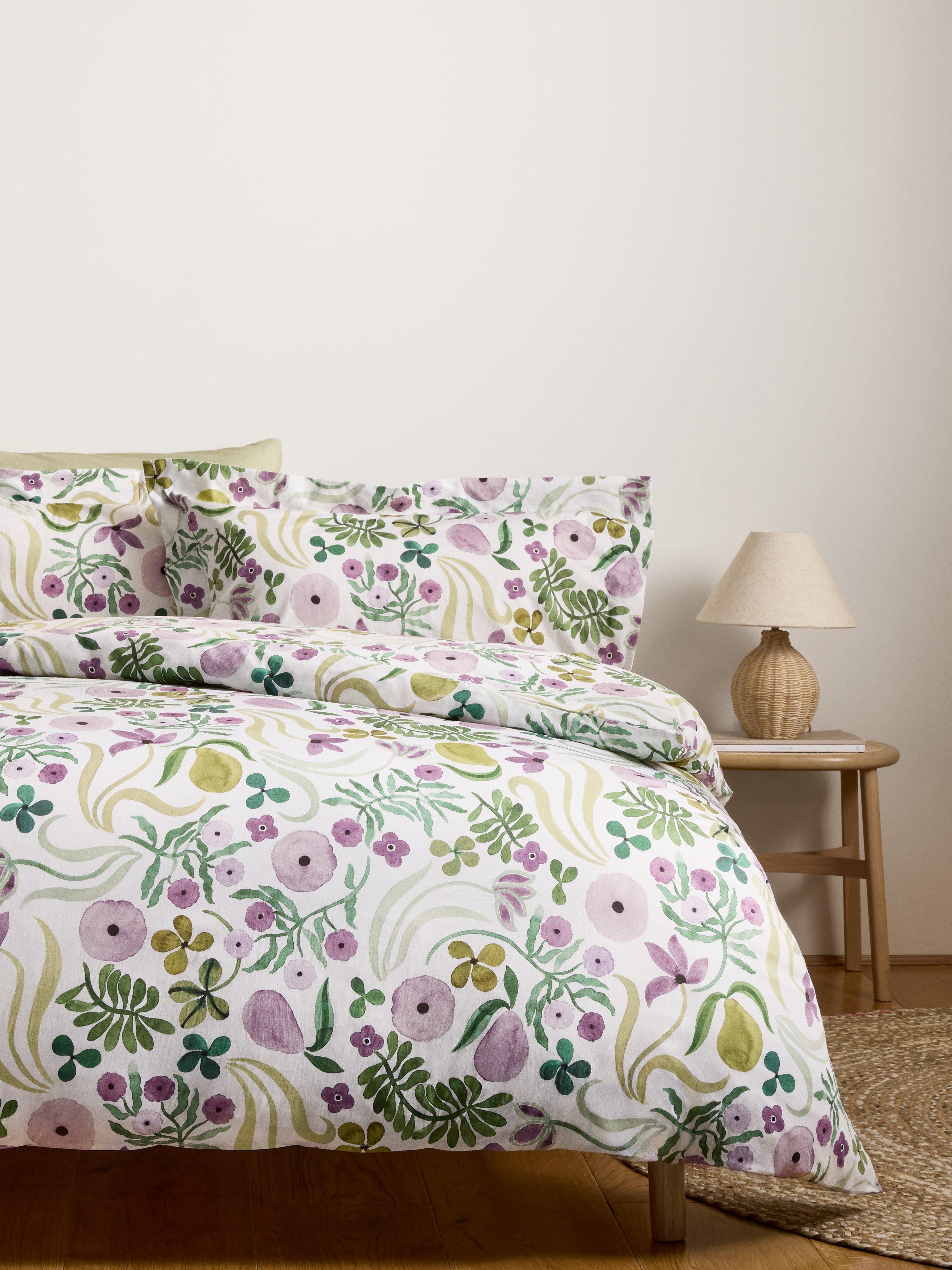 John Lewis violet floral duvet cover set double (British brand)