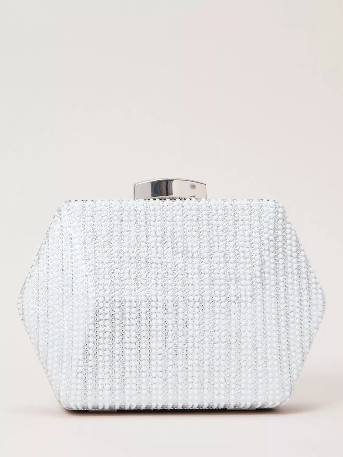 Phase Eight sparkle silver clutch bag (British brand)