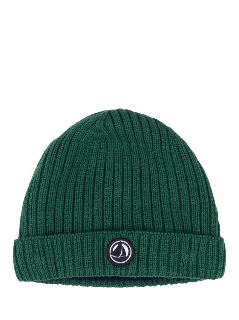 Petit Bateau Baby Microfleece Lined Knitted Hat - Rosewood 2-3 years