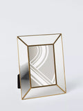 John Lewis ribbed glass photo frame gold 4x6 (British brand)