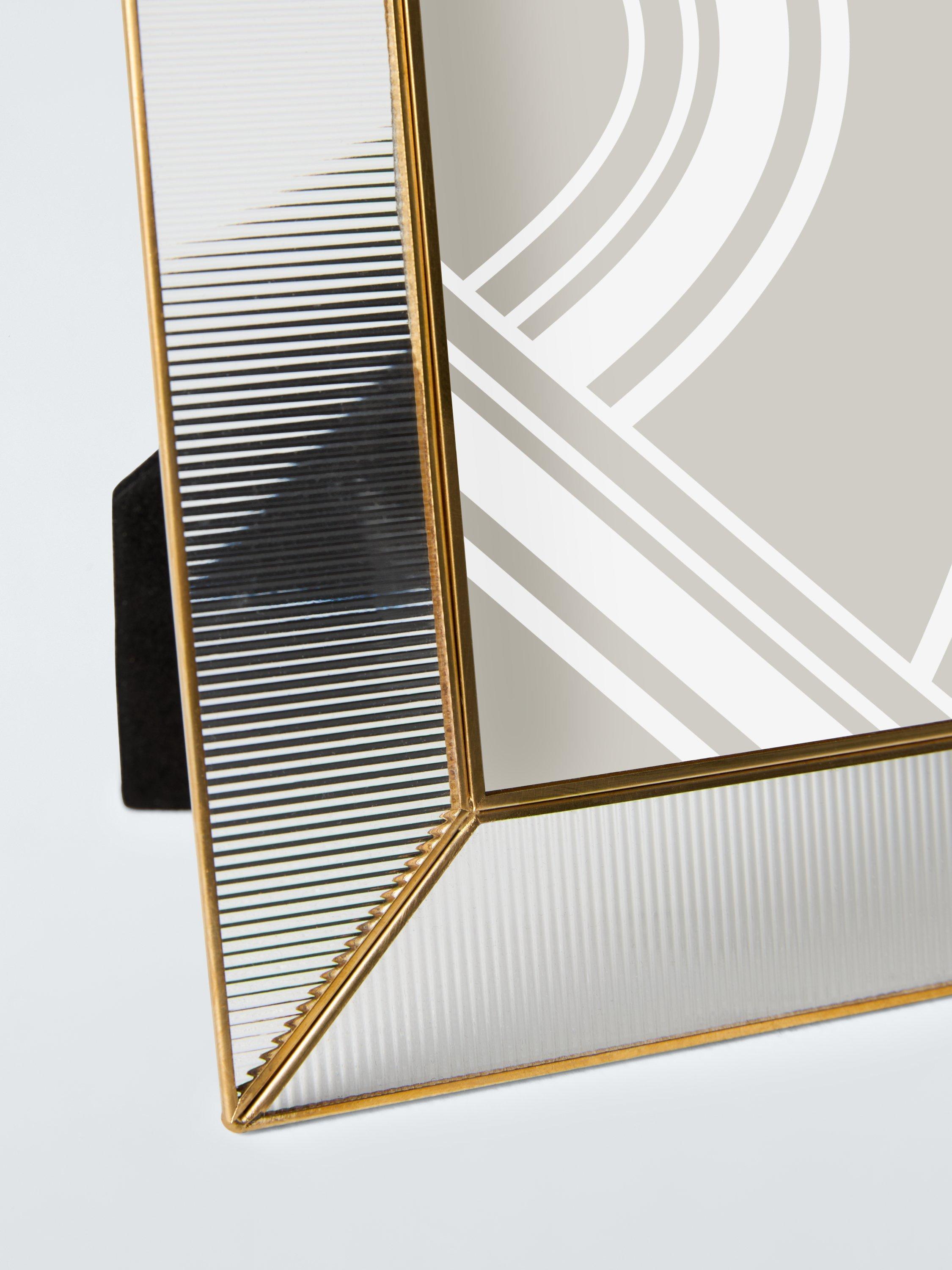 John Lewis ribbed glass photo frame gold 4x6 (British brand)