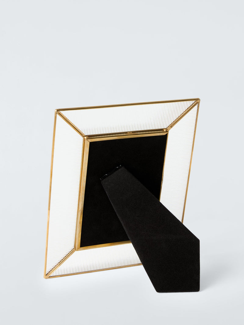 John Lewis ribbed glass photo frame gold 4x6 (British brand)