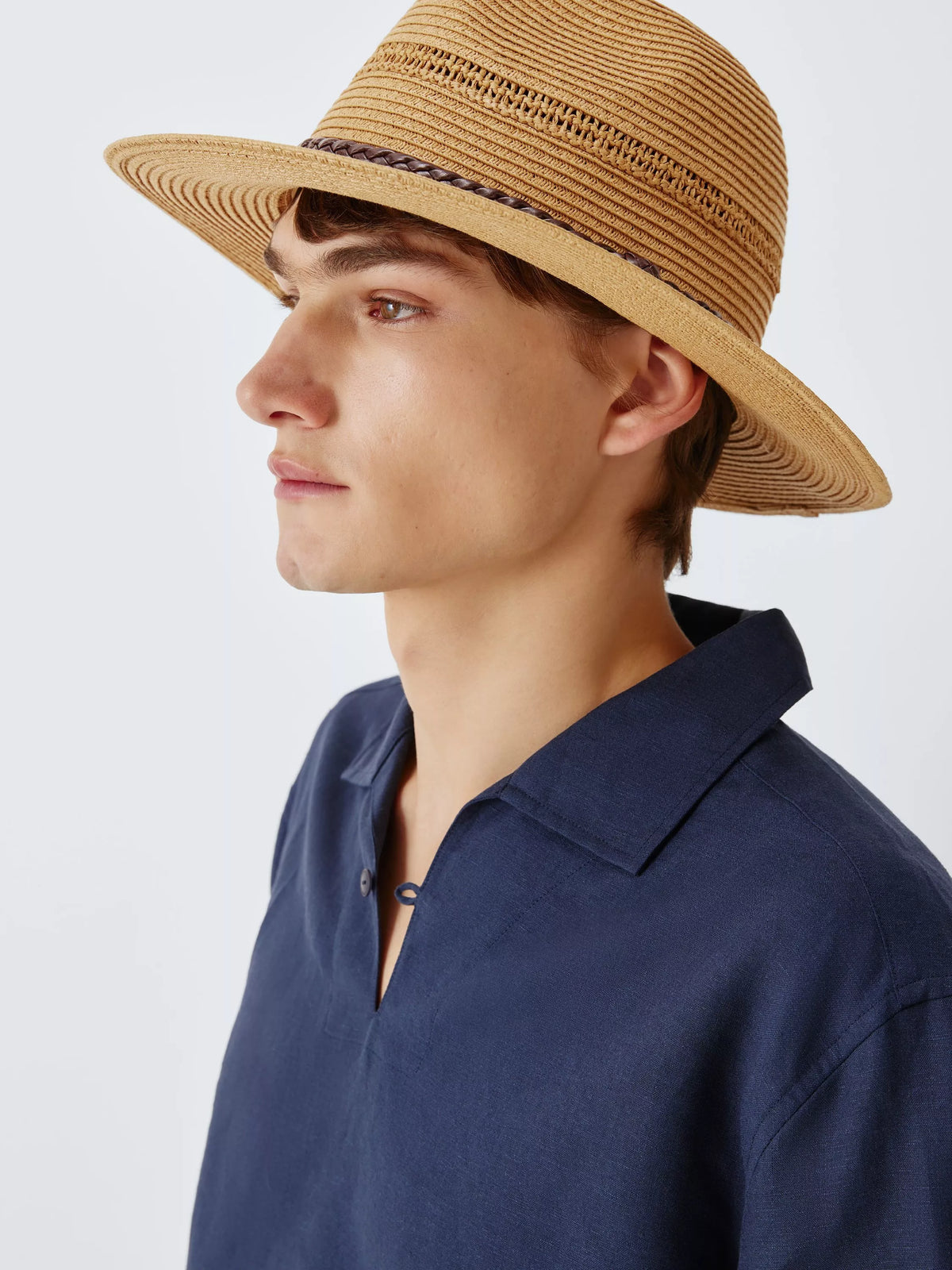 John Lewis natural braided band fedora, UK version