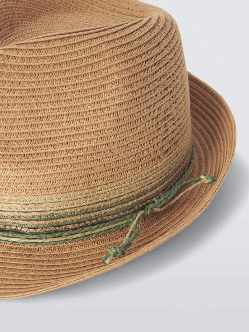 John Lewis ombre paper straw trilby hat - British product