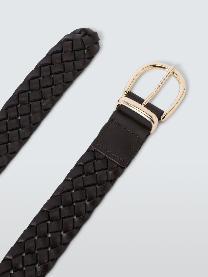 John Lewis woven leather belt chocolate, UK version