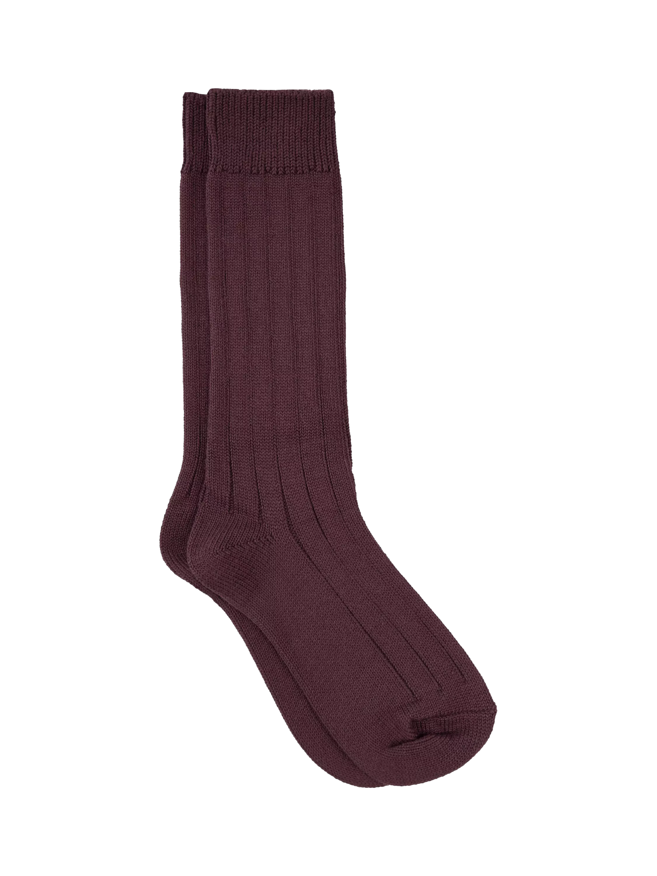 TUTTI burgundy ribbed bamboo socks, UK version