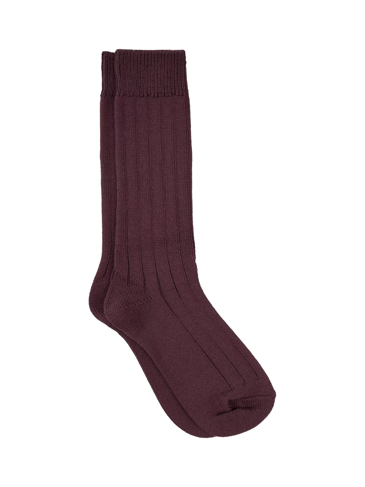TUTTI burgundy ribbed bamboo socks, UK version