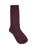 TUTTI burgundy ribbed bamboo socks, UK version