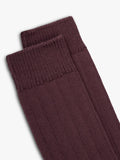TUTTI burgundy ribbed bamboo socks, UK version