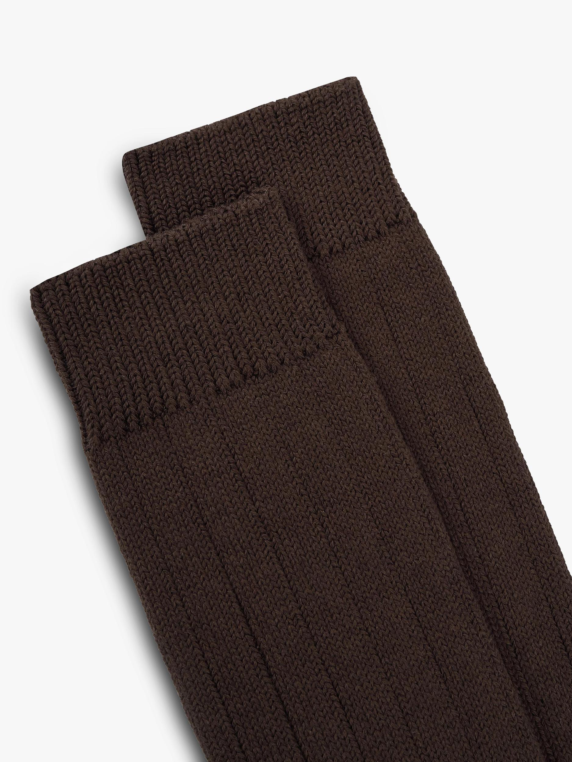 TUTTI brown ribbed bamboo blend socks UK size 4-9 (British brand)
