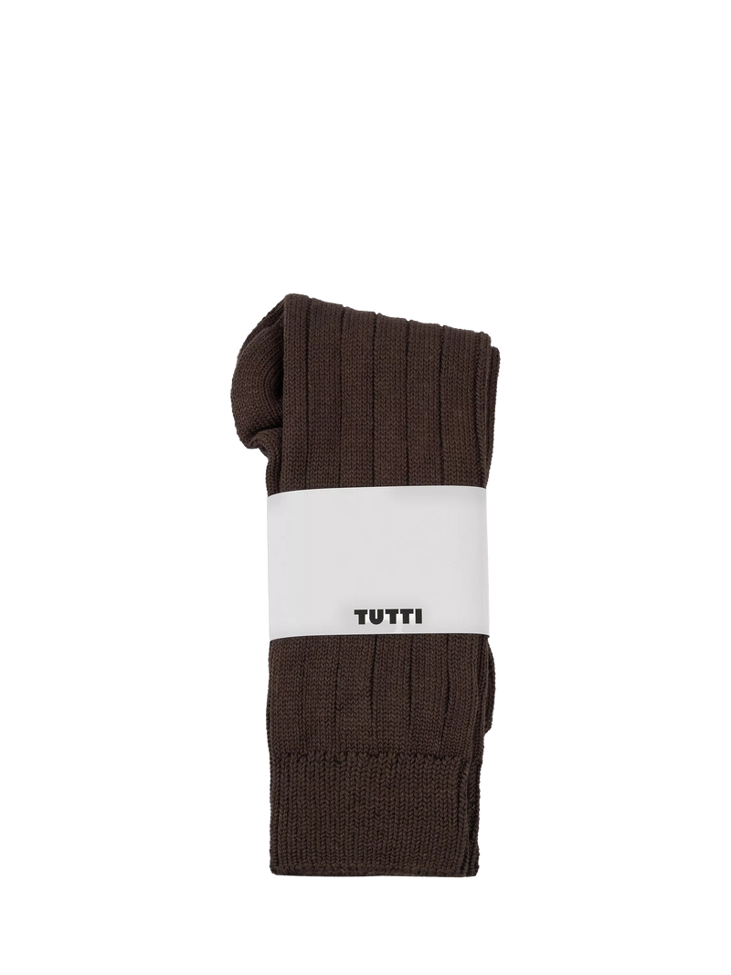 TUTTI brown ribbed bamboo blend socks UK size 4-9 (British brand)